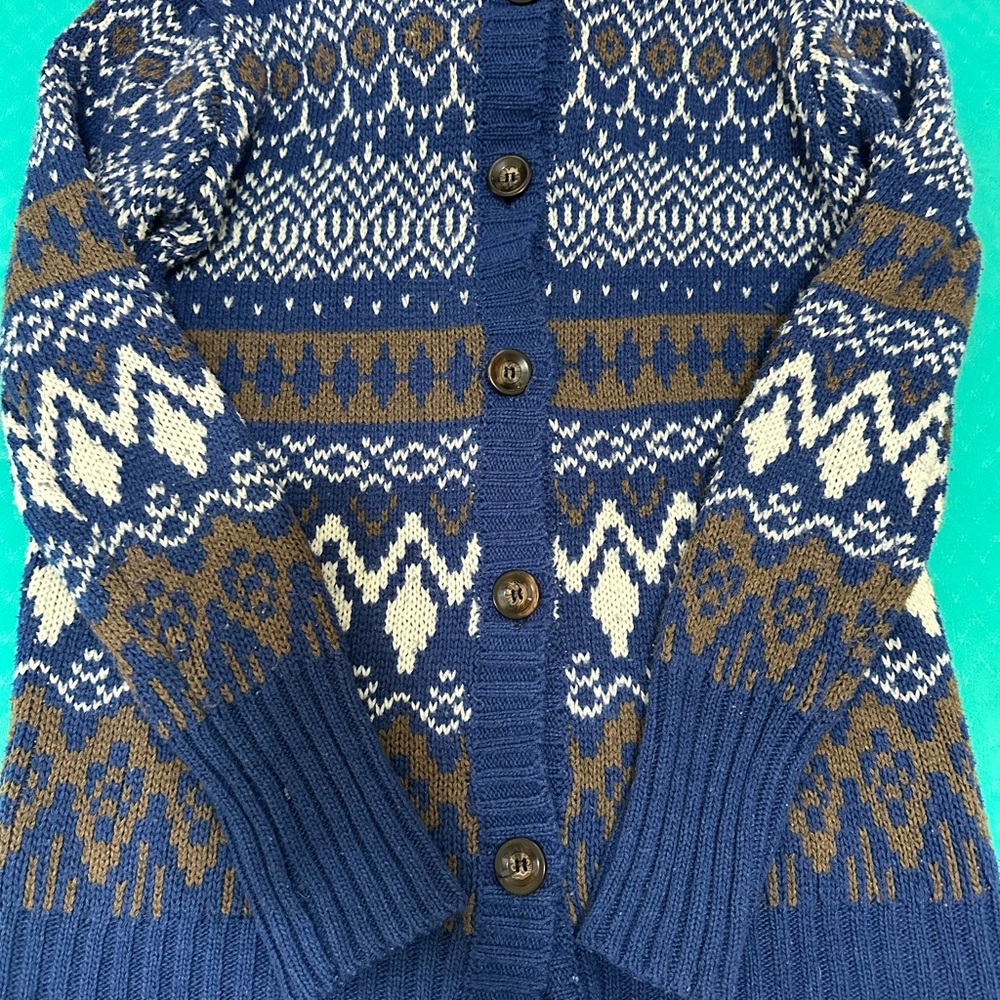Jon & Anna Navy and Brown Cardigan